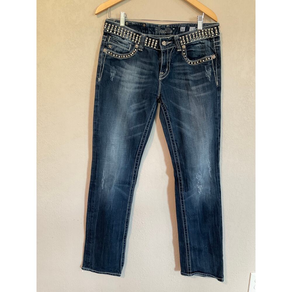 Miss Me Straight Jeans SZ 31 Studded Waist